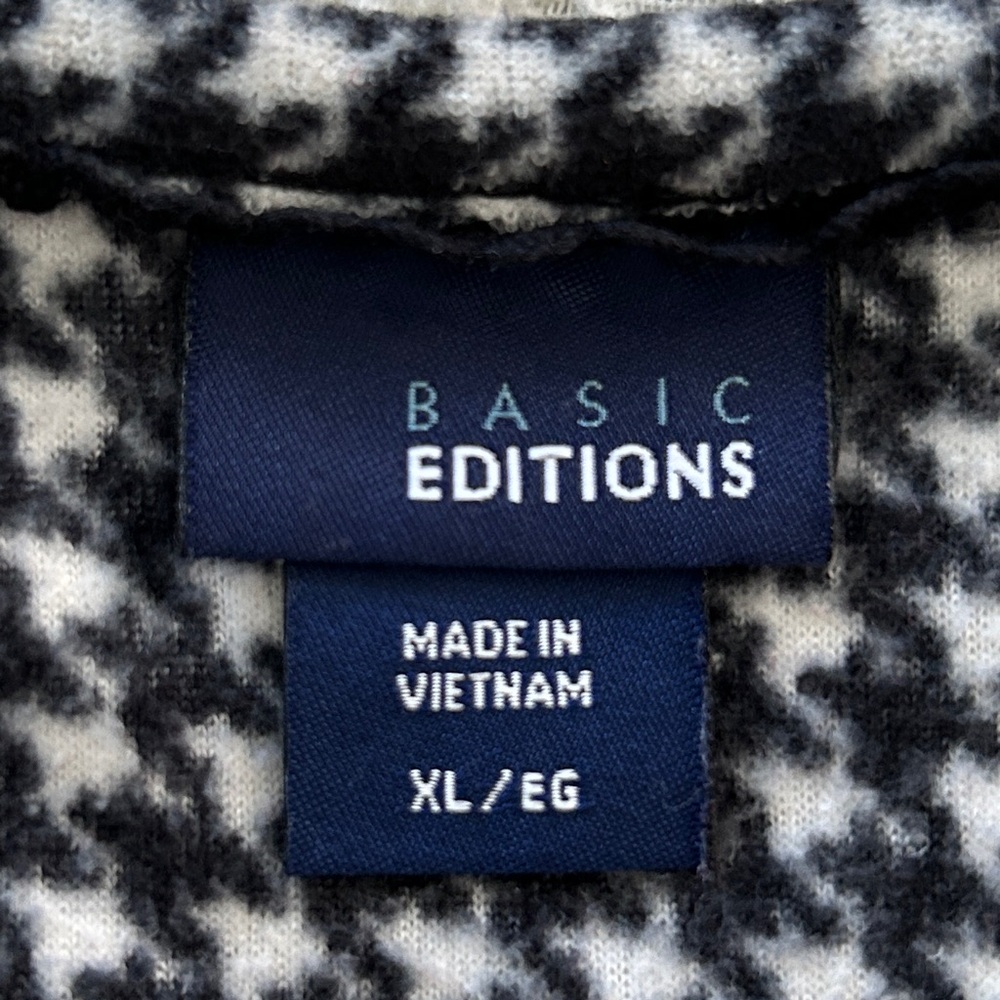 Basic Editions Monochrome Houndstooth Long Sleeve… - image 8